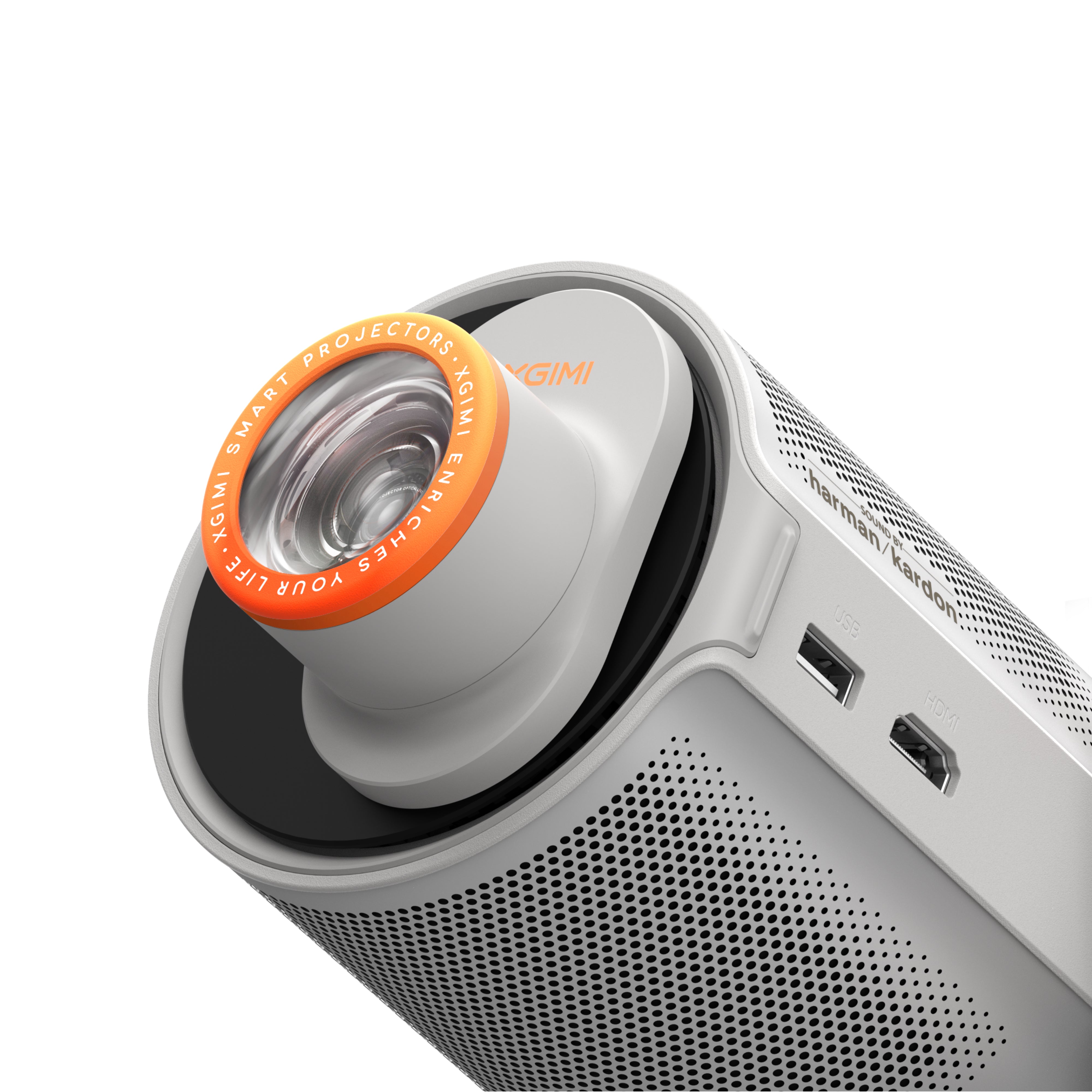 XGIMI MoGo 4 portable projector with rechargeable battery is packed with a " Sunset " magnetic creative filter for a dreamy and romantic atmosphere.