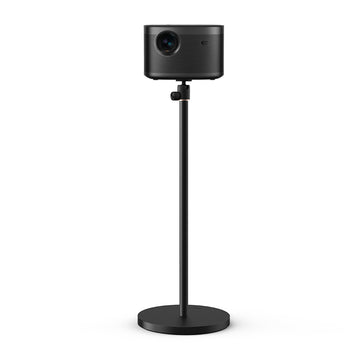a black camera on a stand