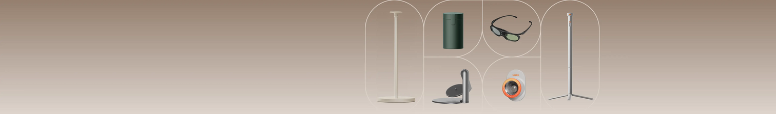 a white stand with a green object in the middle